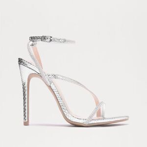 Nemah Rhinestone Stiletto Heels - Silver - 8